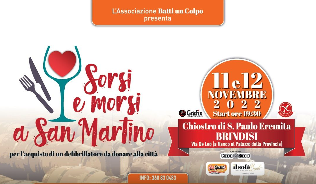 Sorsi e Morsi a San Martino – Cantina Sampietrana con l’Associazione “Batti un Colpo”